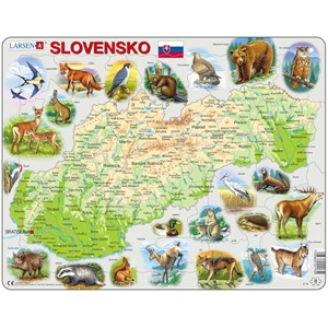 Larsen (K73) - "Carte de la Slovaquie avec ses Animaux (en Slovaque)" - 58 pièces