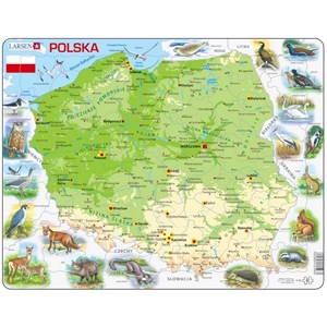 Larsen (K98) - "Carte de la Pologne et ses Animaux (en Polonais)" - 61 pièces
