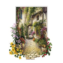 Art Puzzle (4189) - "Jolie Ruelle d'un Petit Village Fleuri" - 500 pièces