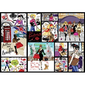 Art Puzzle (4636) - "Fashion Collage" - 1500 pièces