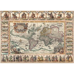 Art Puzzle (4711) - "Vieille Carte du Monde" - 2000 pièces