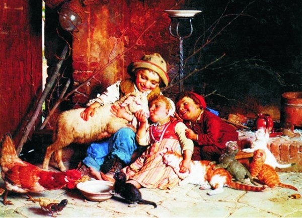 Gold Puzzle (60270) - Gaetano Chierici: "Farmyard Rascals" - 1000 pièces