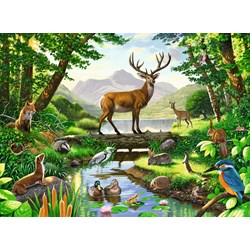 Ravensburger (10568) - Chris Hiett: "Woodland Harmony" - 100 pièces