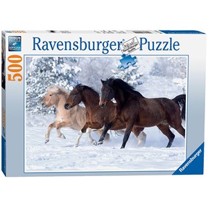 Ravensburger (14140) - "Galloping in the Snow" - 500 pièces