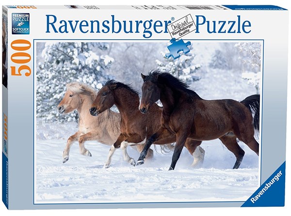 Ravensburger (14140) - "Galloping in the Snow" - 500 pièces