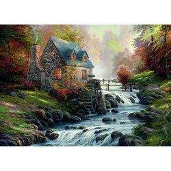 Schmidt Spiele (57486) - Thomas Kinkade: "Au vieux moulin" - 1000 pièces