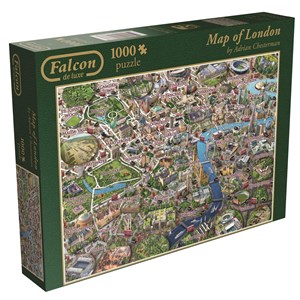 Falcon (11086) - Adrian Chesterman: "Map of London" - 1000 pièces