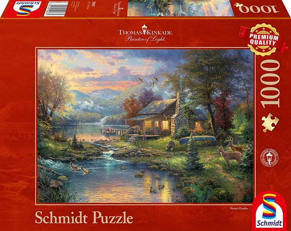 Schmidt Spiele (59467) - Thomas Kinkade: "Paradis Naturel" - 1000 pièces