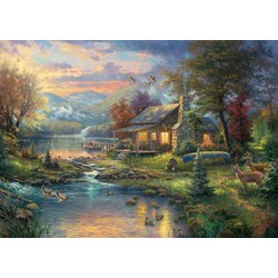 Schmidt Spiele (59467) - Thomas Kinkade: "Paradis Naturel" - 1000 pièces