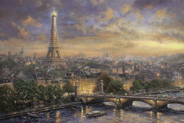 Schmidt Spiele (59470) - Thomas Kinkade: "Paris, Ville de l'Amour" - 1000 pièces