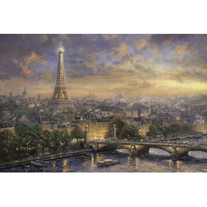 Schmidt Spiele (59470) - Thomas Kinkade: "Paris, Ville de l'Amour" - 1000 pièces