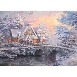 Schmidt Spiele (59468) - Thomas Kinkade: "Cottage en Hiver et en Eté" - 1000 pièces