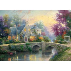 Schmidt Spiele (59468) - Thomas Kinkade: "Cottage en Hiver et en Eté" - 1000 pièces