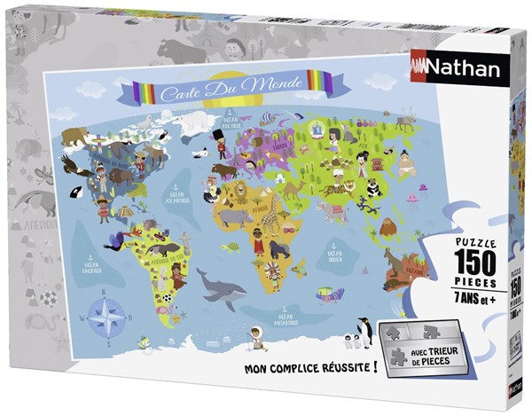 Nathan (86806) - "Carte du Monde" - 150 pièces