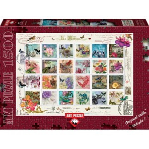 Art Puzzle (4639) - "Stamp Collage" - 1500 pièces