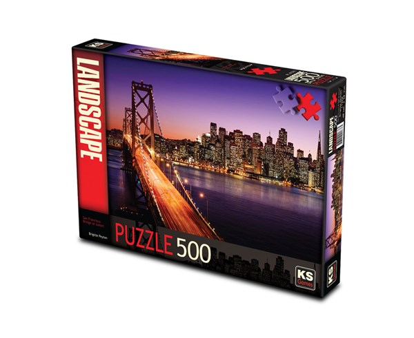 KS Games (11376) - Brigitte Peyton: "San Francisco Bridge at Sunset" - 500 pièces