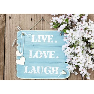 Ravensburger (19913) - "Wood Finish, Live, Love, Laugh" - 1200 pièces