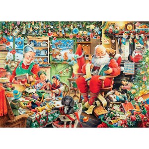 Ravensburger (19558) - "Les Derniers Préparatifs Du Père Noël" - 1000 pièces