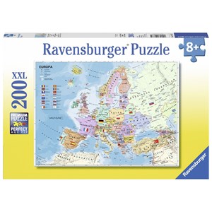 Ravensburger (12837) - "Carte de l'Europe en Allemand" - 200 pièces