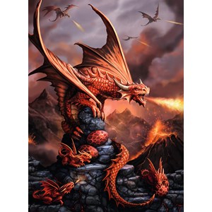 Ravensburger (14747) - Anne Stokes: "Fiery Dragon" - 500 pièces