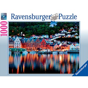 Ravensburger (19715) - "Bergen, Norvège" - 1000 pièces