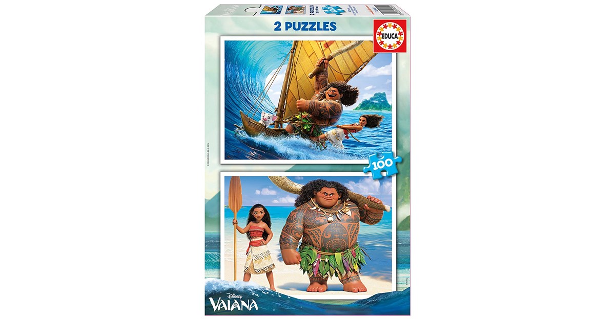 Puzzle Disney Vaiana Nathan-86746 100 pièces Puzzles - Bandes Dessinées et  Dessins Animés