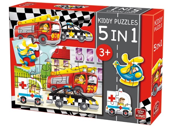 King International (05076) - "Kiddy Puzzles" - 3 4 12 pièces