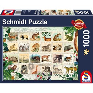 Schmidt Spiele (58285) - "Animal Stamps" - 1000 pièces