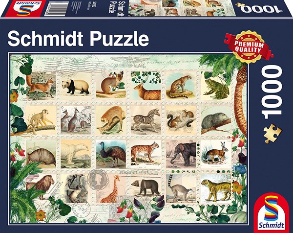 Schmidt Spiele (58285) - "Animal Stamps" - 1000 pièces