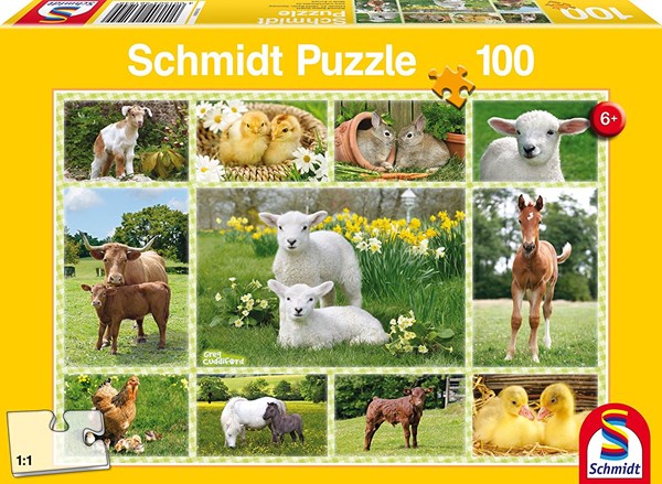Schmidt Spiele (56194) - "Bébés Animaux de la Ferme" - 100 pièces