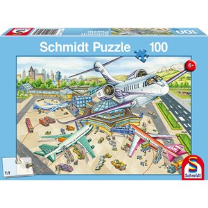Schmidt Spiele (56206) - "One Day at the Airport" - 100 pièces