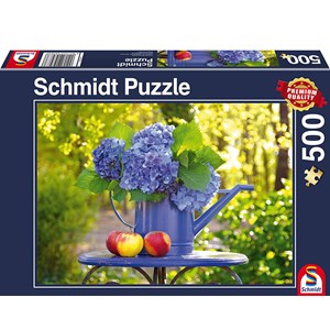 Schmidt Spiele (58283) - "Watering Can with Hydrangea" - 500 pièces