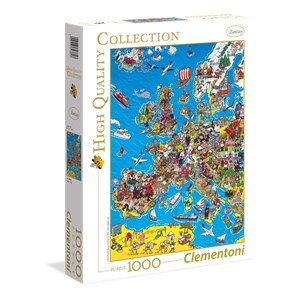 Clementoni (39384) - "Carte de l'Europe" - 1000 pièces