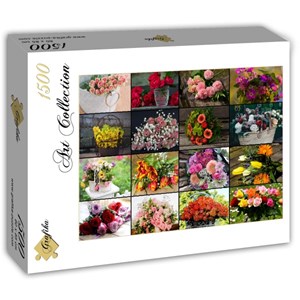 Grafika (T-00521) - "Collage, Flowers" - 1500 pièces