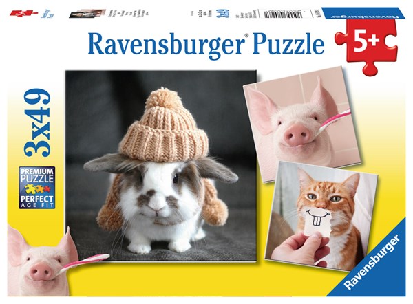 Ravensburger (08028) - "Portraits Drôles d'Animaux" - 49 pièces