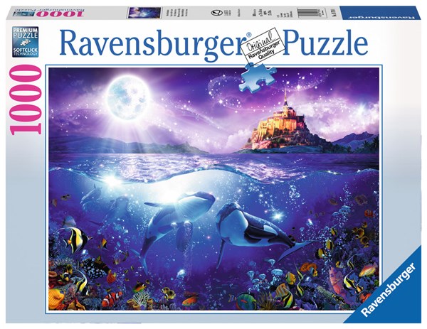 Ravensburger (19791) - "Baleines au Clair de Lune" - 1000 pièces