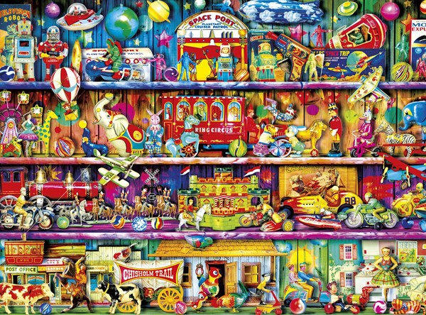 Buffalo Games (11744) - Aimee Stewart: "Vintage Toy Shelf" - 1000 pièces