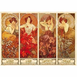 D-Toys (66930-MU07) - Alphonse Mucha: "Les pierres précieuses" - 1000 pièces