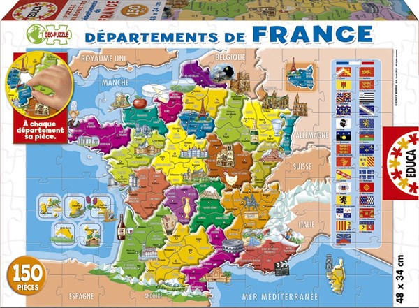 Educa (14957) - "Departments of France" - 150 pièces
