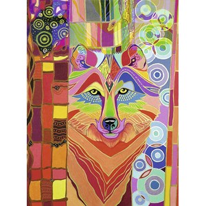 Ravensburger (14368) - "Mystic Wolf, Multi Color" - 500 pièces