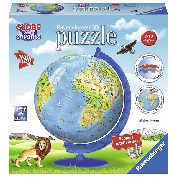 Ravensburger (12339) - "Mappemonde en Français" - 180 pièces
