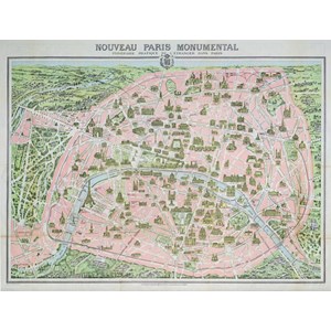 Piatnik (542848) - "Paris Map, 1910" - 1000 pièces