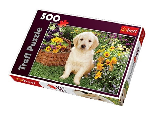 Trefl (371604) - Greg Cuddiford: "Labrador Puppy in the Garden" - 500 pièces