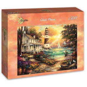 Grafika (T-00707) - Chuck Pinson: "Cottage by the Sea" - 1500 pièces