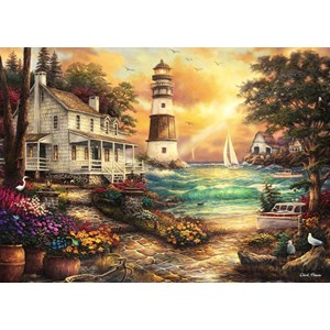Grafika (T-00709) - Chuck Pinson: "Cottage by the Sea" - 500 pièces