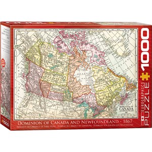 Eurographics (6000-5304) - "Antique Map - Dominion of Canada & Newfoundland" - 1000 pièces
