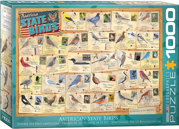 Eurographics (6000-5327) - "American State Birds" - 1000 pièces