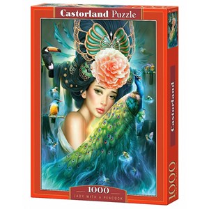 Castorland (C-103195) - "Lady with a Peacock" - 1000 pièces