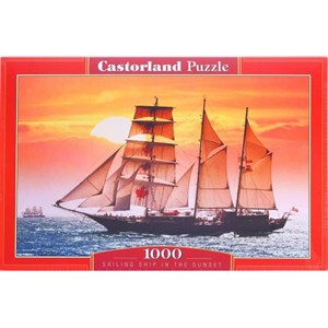 Castorland (C-100392) - "Sailing ship in the sunset" - 1000 pièces