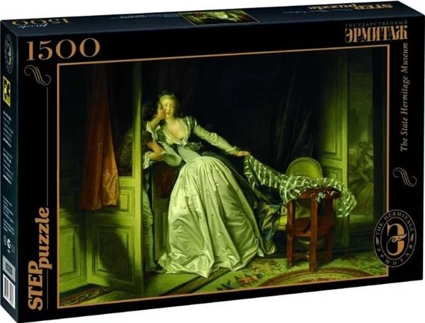 Step Puzzle (83205) - Jean-Honoré Fragonard: "The Stolen Kiss" - 1500 pièces